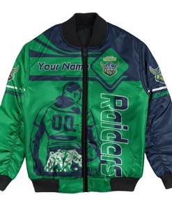 Canberra Raiders Bomber Jacket Personalized Pentagon Style- NRL