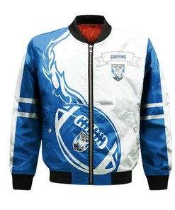 Canisius Golden Griffins Bomber Jacket Flame Ball - NCAA