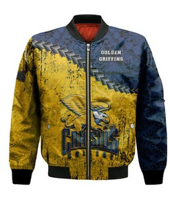Canisius Golden Griffins Bomber Jacket Grunge Polynesian Tattoo- NCAA