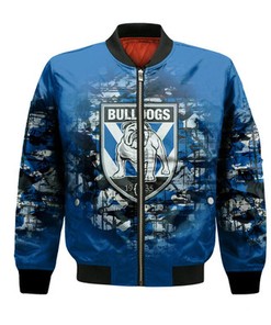 Canterbury-Bankstown Bulldogs Bomber Jacket Camouflage Vintage  - NRL
