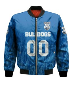 Canterbury-Bankstown Bulldogs Bomber Jacket Logo Sport Ombre  - NRL