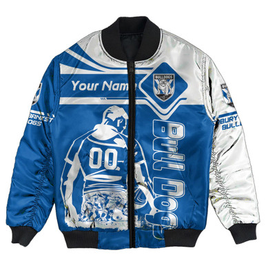 Canterbury-Bankstown Bulldogs Bomber Jacket Personalized Pentagon Style- NRL