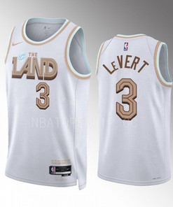 Caris LeVert 3 2022-23 Cleveland Cavaliers White City Edition Jersey Swingman