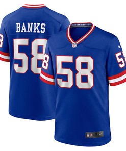 Carl Banks 58 New York Giants Classic Retired Player Game Jersey - Royal