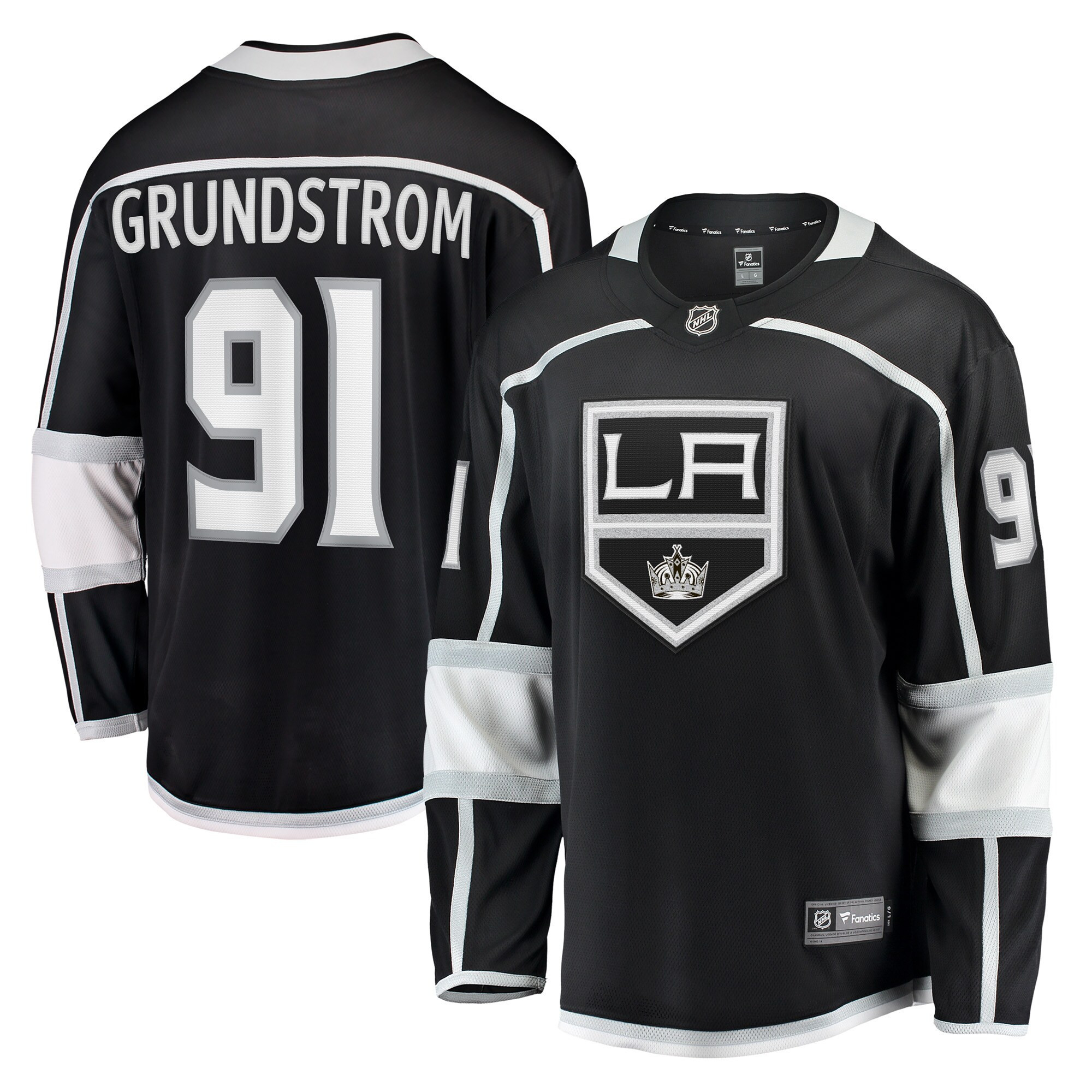 Carl Grundstrom Los Angeles Kings Fanatics Branded Home Breakaway Player Jersey - Black Nhl