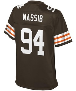 Carl Nassib Cleveland Browns Nfl Pro Line Womens Historic Logo Player Jersey - Brown