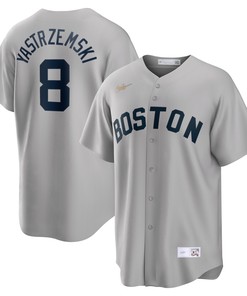 Carl Yastrzemski Boston Red Sox Road Cooperstown Collection Player Jersey - Gray Mlb