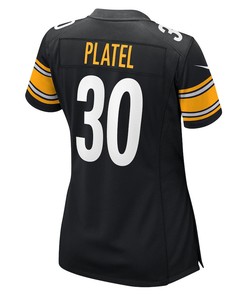 Carlins Platel Pittsburgh Steelers Women's Game Player Jersey - Black