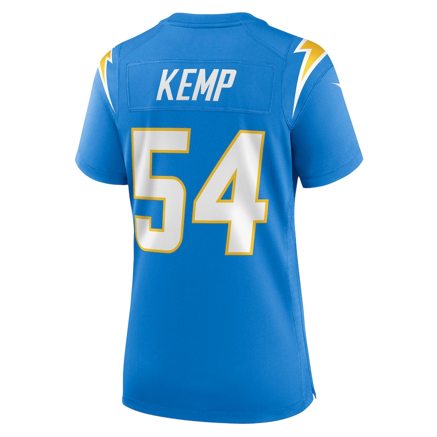 Carlo Kemp 54 Los Angeles Chargers Women's Game Player Jersey - Powder Blue