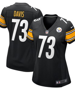Carlos Davis Pittsburgh Steelers Womens Game Jersey - Black Nfl