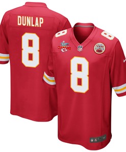 Carlos Dunlap 8 Kansas City Chiefs Super Bowl LVII Champions 3 Stars Men Game Jersey - Red