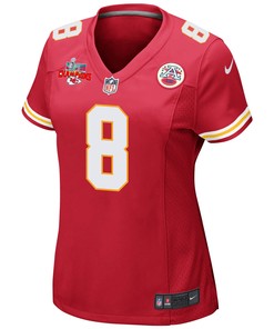 Carlos Dunlap 8 Kansas City Chiefs Super Bowl LVII Champions 3 Stars Women Game Jersey - Red
