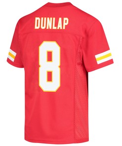 Carlos Dunlap 8 Kansas City Chiefs Super Bowl LVII Champions 3 Stars Youth Game Jersey - Red