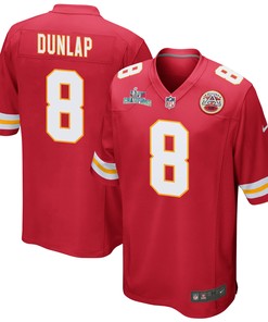 Carlos Dunlap 8 Kansas City Chiefs Super Bowl LVII Champions Men Game Jersey - Red