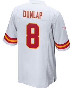 Carlos Dunlap 8 Kansas City Chiefs Super Bowl LVII Champions Men Game Jersey - White