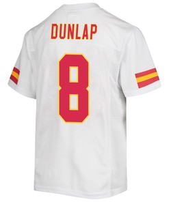 Carlos Dunlap 8 Kansas City Chiefs Super Bowl LVII Champions Youth Game Jersey - White