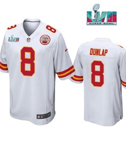 Carlos Dunlap 8 Kansas City Chiefs Super Bowl LVII White Men Game Jersey