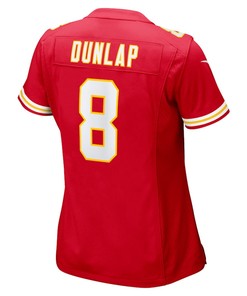 Carlos Dunlap 8 Kansas City Chiefs Women's Home Game Player Jersey - Red