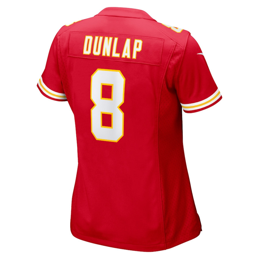 Carlos Dunlap 8 Kansas City Chiefs Women's Home Game Player Jersey - Red
