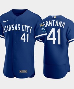 Carlos Santana 41 Kansas City Royals 2022-23 Blue Men's Jersey