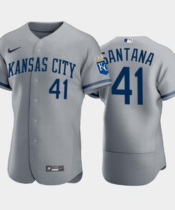 Carlos Santana 41 Kansas City Royals 2022-23 Gray Men's Jersey