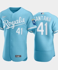 Carlos Santana 41 Kansas City Royals 2022-23 Powder Blue Men's Jersey