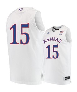 Carlton Bragg Jr. 15 Kansas Jayhawks Basketball Men Jersey - White
