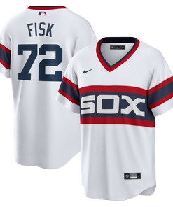 Carlton Fisk Chicago White Sox Home Cooperstown Collection Team Player Jersey - White Mlb