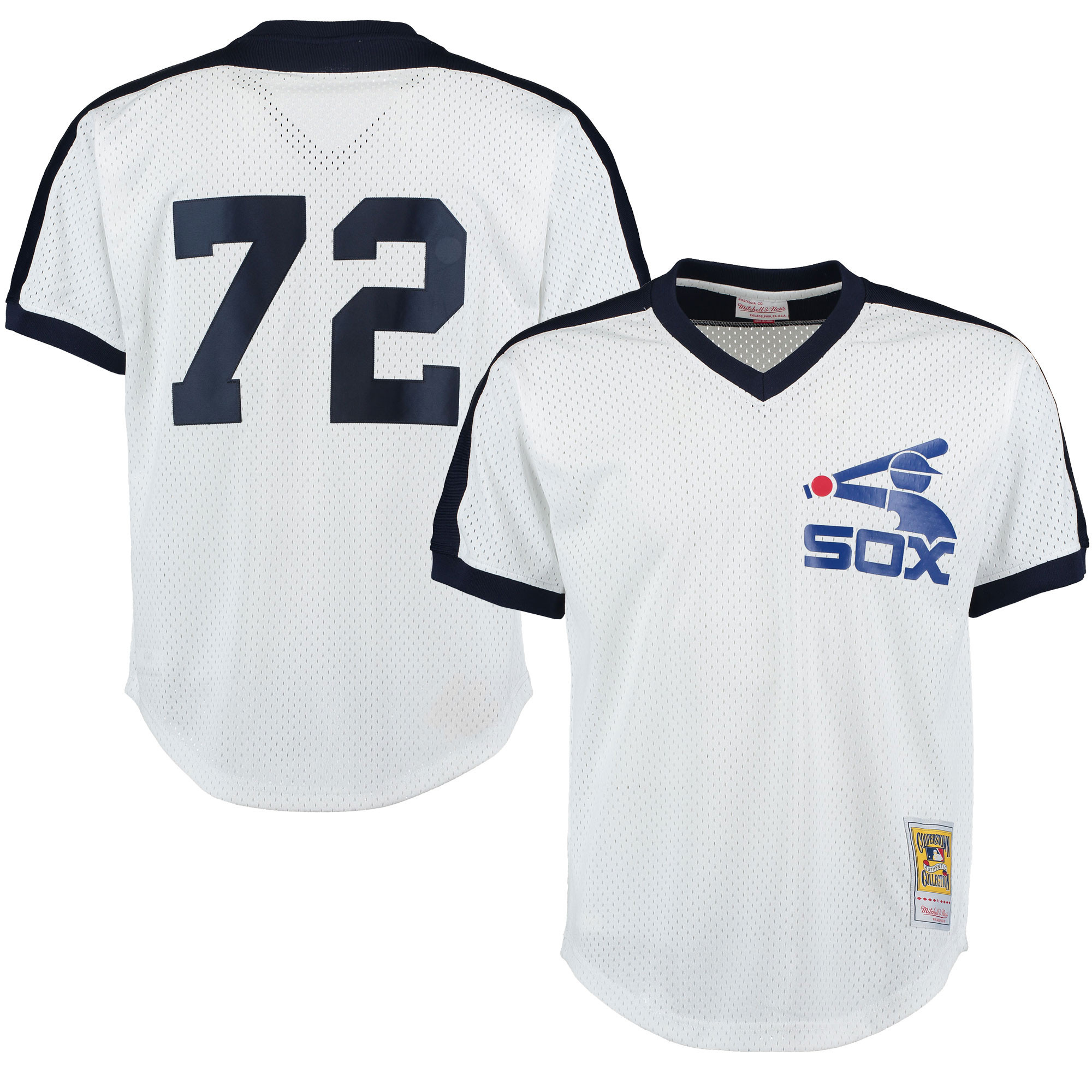 Carlton Fisk Chicago White Sox Mitchell & Ness Cooperstown Mesh Batting Practice Jersey - White Mlb