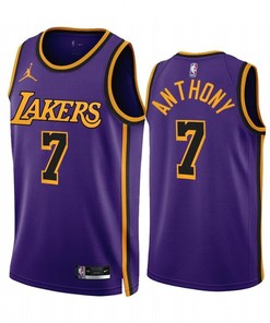 Carmelo Anthony 2022-23 Los Angeles Lakers Purple 7 Statement Edition Jersey - Men Jersey