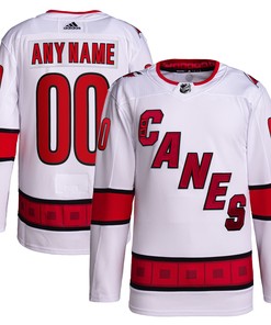 Carolina Hurricanes Adidas Away Primegreen Authentic Pro Custom Jersey - White Custom Jerseys Nhl