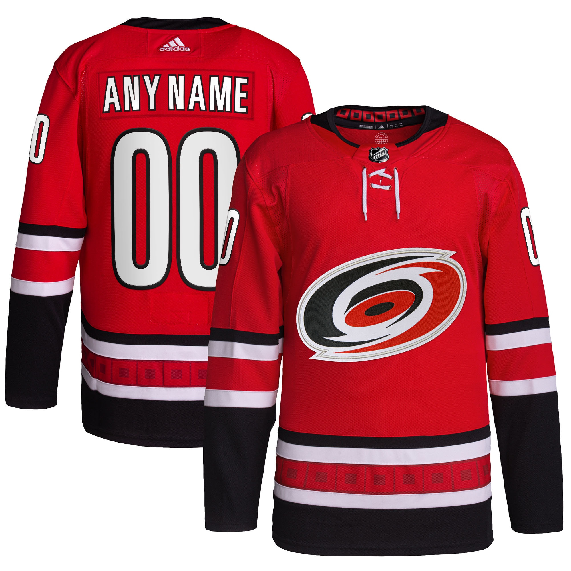 Carolina Hurricanes Adidas Home Primegreen Authentic Pro Custom Jersey Red Custom Jerseys Nhl