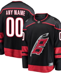 Carolina Hurricanes Fanatics Branded Alternate Breakaway Custom Jersey - Black Custom Jerseys Nhl