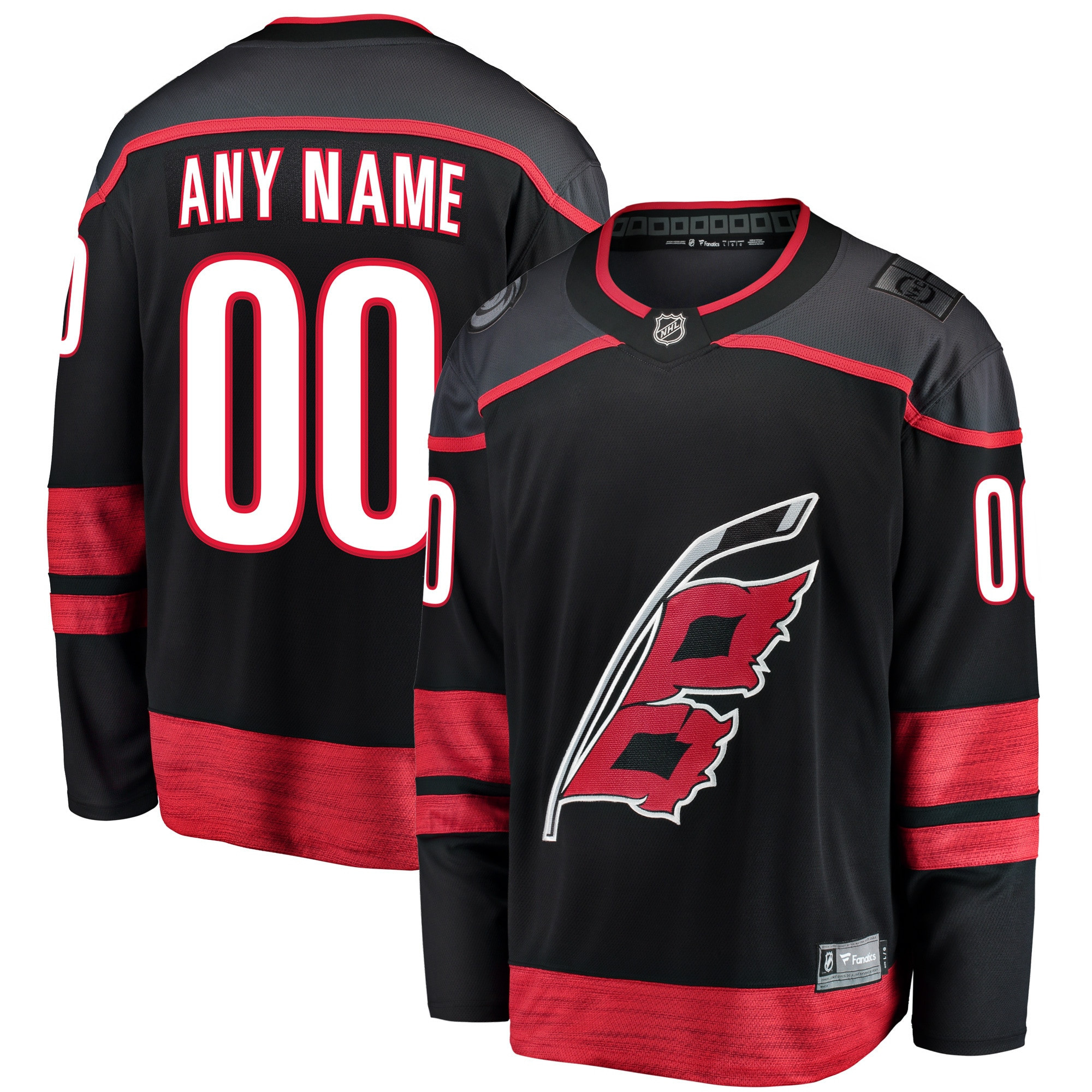 Carolina Hurricanes Fanatics Branded Alternate Breakaway Custom Jersey - Black Custom Jerseys Nhl