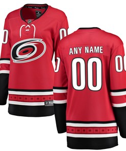 Carolina Hurricanes Fanatics Branded Womens Home Breakaway Custom Jersey - Red Custom Jerseys Nhl