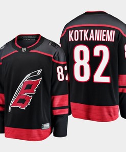 Carolina Hurricanes Jesperi Kotkaniemi 2022-23 Primary Home Black 82 Jersey Breakaway Player