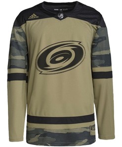 Carolina Hurricanes Military Appreciation Team Custom Practice Jersey - Camo