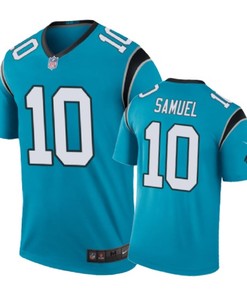 Carolina Panthers #10 Curtis Samuel Nike Color Rush Blue Jersey