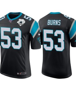 Carolina Panthers 25th Anniversary Brian Burns Black Vapor Limited Jersey