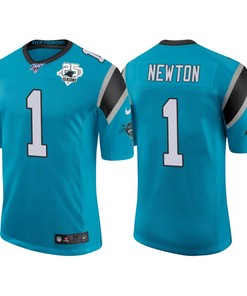 Carolina Panthers 25th Anniversary Cam Newton Blue Classic Limited Jersey