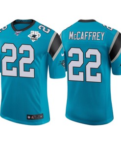 Carolina Panthers 25th Anniversary Christian Mccaffrey Blue Classic Limited Jersey