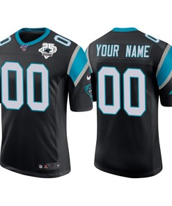 Carolina Panthers 25th Anniversary Custom Black Vapor Limited Jersey