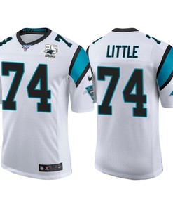 Carolina Panthers 25th Anniversary Greg Little White Vapor Limited Jersey