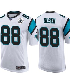 Carolina Panthers 25th Anniversary Greg Olsen White Vapor Limited Jersey