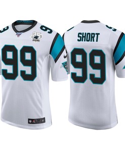 Carolina Panthers 25th Anniversary Kawann Short White Vapor Limited Jersey