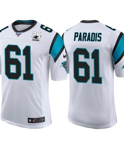 Carolina Panthers 25th Anniversary Matt Paradis White Vapor Limited Jersey