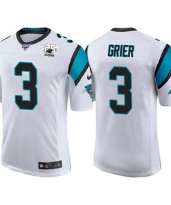 Carolina Panthers 25th Anniversary Will Grier White Vapor Limited Jersey