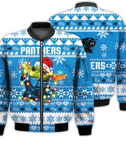 Carolina Panthers Baby Yoda Star Wars Sports Football American Ugly Christmas Gifts Unisex 3D Bomber Jacket