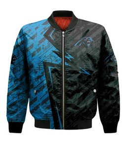 Carolina Panthers Bomber Abstract Pattern Sport- NFL