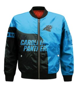 Carolina Panthers Bomber Curve Style Custom- NFL